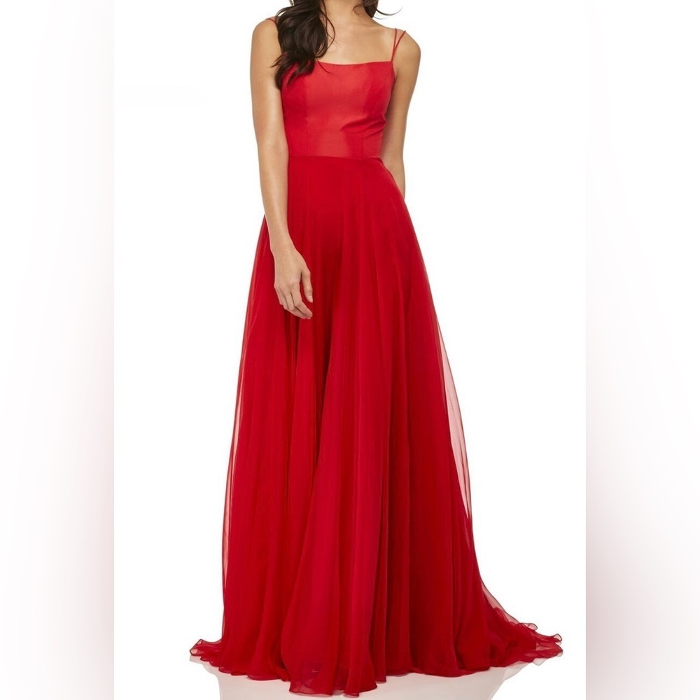 Red Sherri Hill Corset Ballgown Size 6